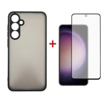 Чехол для мобильного телефона Dengos Kit для Samsung Galaxy S23 FE case + glass (Black) (DG-KM-11)