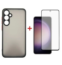 Чохол до мобільного телефона Dengos Kit for Samsung Galaxy S23 FE case + glass (Black) (DG-KM-11)