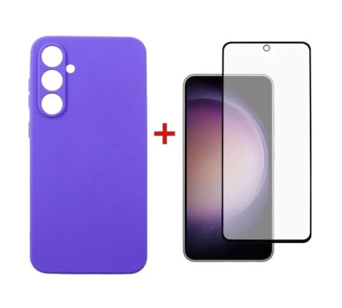 Чохол до мобільного телефона Dengos Kit for Samsung Galaxy S23 FE case + glass (Purple) (DG-KM-12)