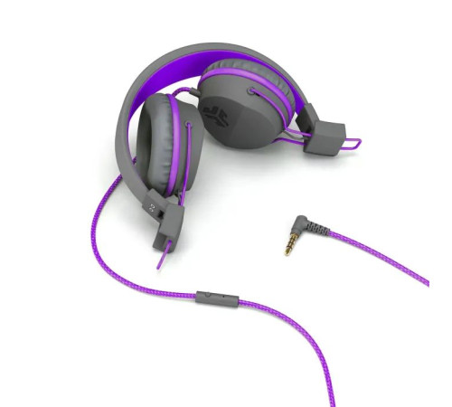 Навушники Jlab JBuddies Studio Kids Wired Graphite/Violet (IEUHJKSTUDIORGRYPRP6)