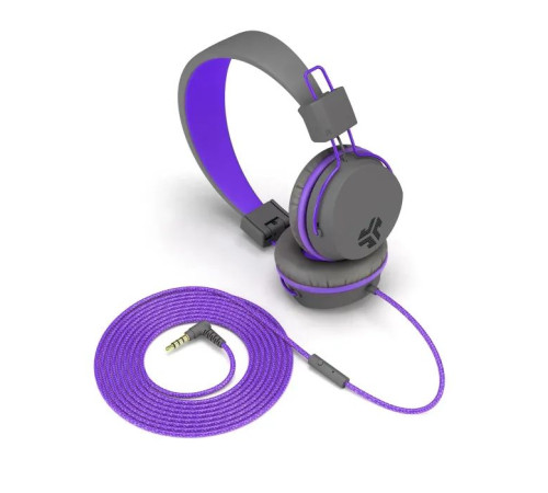 Навушники Jlab JBuddies Studio Kids Wired Graphite/Violet (IEUHJKSTUDIORGRYPRP6)