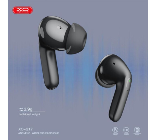 Навушники XO G17 ANC+ENC Black (XO-G17BK)