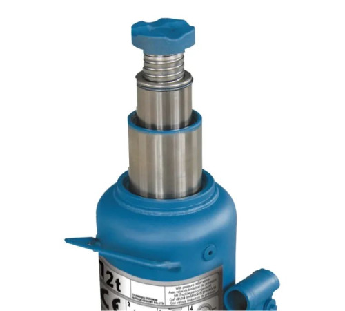 Домкрат GTM гідравлічний пляшковий 12т (240-590мм) двохштоковий (TH812001)