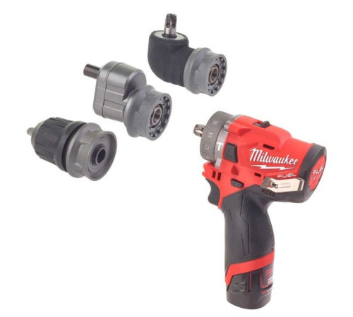 Шуруповерт Milwaukee M12 FPDXKIT-202X, 44Нм, 2x2Ач, 2 насадки, кейс (4933464138)