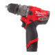 Шуруповерт Milwaukee M12 FPDXKIT-202X, 44Нм, 2x2Ач, 2 насадки, кейс (4933464138)