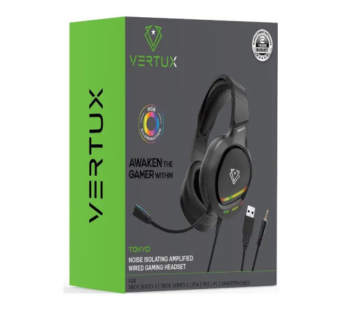 Навушники Vertux Tokyo 7.1 Mini Jack 3.5мм Black (tokyo.black)