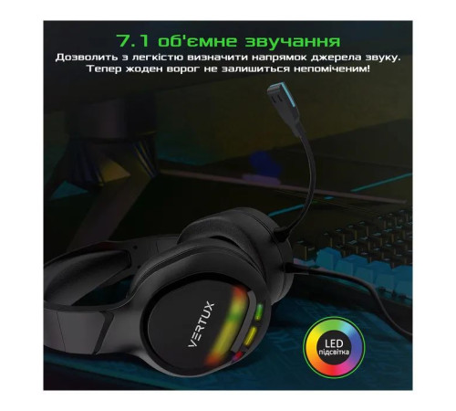 Навушники Vertux Tokyo 7.1 Mini Jack 3.5мм Black (tokyo.black)