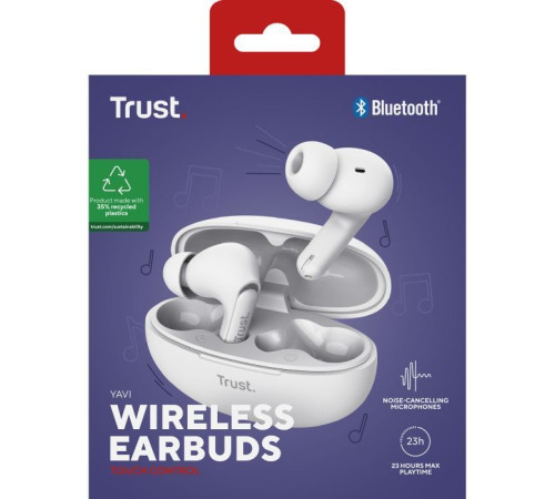 Навушники Trust Yavi Earbuds White (25172)