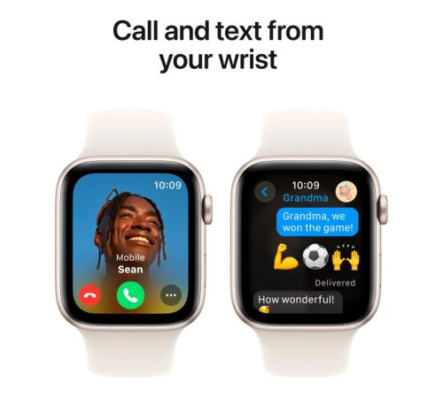 Смарт-годинник Apple Watch SE 2024 GPS 44mm Starlight Aluminium Case with Starlight Sport Band - M/L (MXEV3QH/A)
