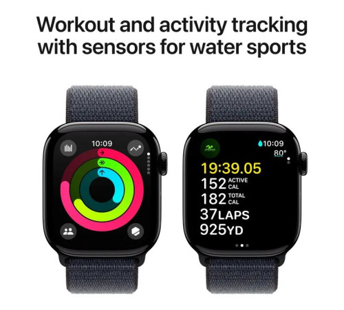 Смарт-часы Apple Watch Series 10 GPS 42mm Jet Black Aluminium Case with Ink Sport Loop (MWWG3QH/A)