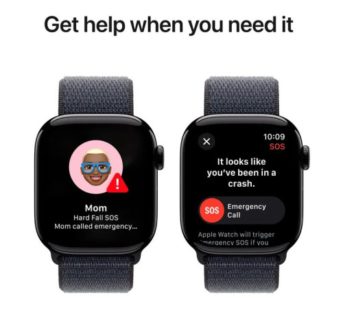 Смарт-часы Apple Watch Series 10 GPS 42mm Jet Black Aluminium Case with Ink Sport Loop (MWWG3QH/A)