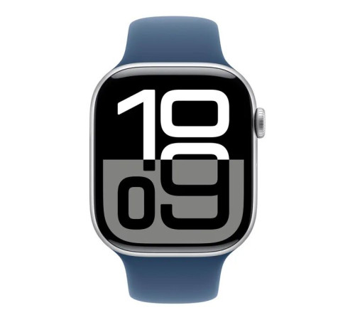 Смарт-годинник Apple Watch Series 10 GPS 46mm Silver Aluminium Case with Denim Sport Band - M/L (MWWM3QH/A)