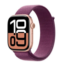 Смарт-годинник Apple Watch Series 10 GPS 46mm Rose Gold Aluminium Case with Plum Sport Loop (MWWV3QH/A)