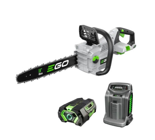 Ланцюгова пила EGO CS1614E KIT, 56В, шина 40см, 56лан, 3/8P, 1,1мм, акум. 5Ah + ЗП (0140042003)