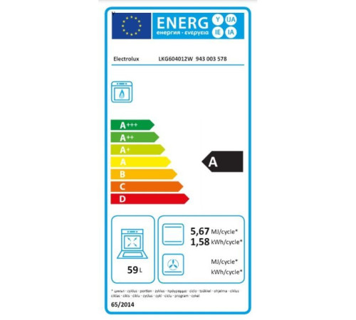 Плита Electrolux LKG604012W
