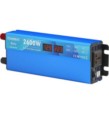 Автомобільний інвертор Choetech 12/220V 1300Вт, чиста синусоїда (CJ2600Q-V2)