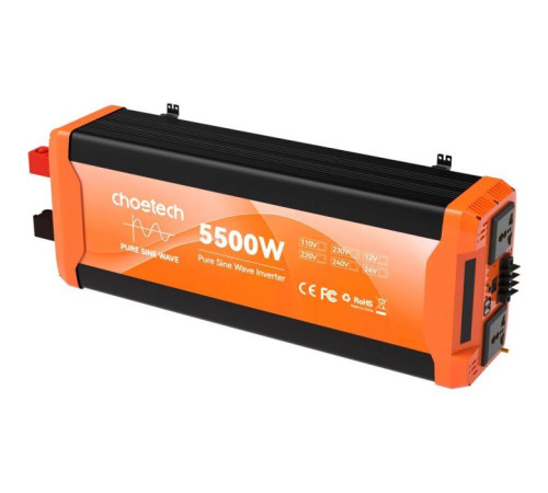 Автомобільний інвертор Choetech 12V/220V 2500 Вт, чиста синусоїда (CJ5000Q-V2)