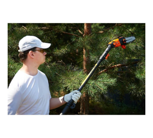 Ланцюгова пила SEQUOIA висоторіз з телекскопом. штангою, 20 В, 4Ah, шина 20 см (SBPS2008TO-EV)