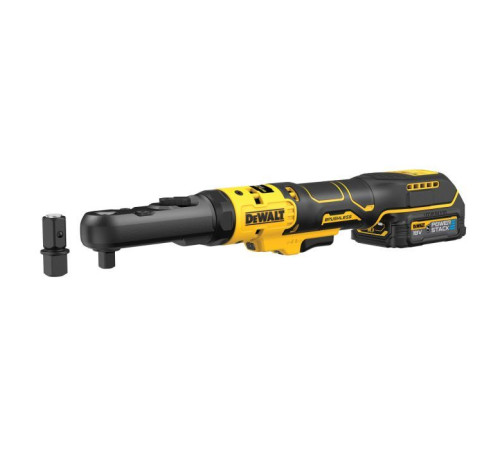 Гайковерт DeWALT кутовий, XR Li-Ion PowerStack 18 GFN, 1.7Ah, 102 Нм (DCF510E2G)