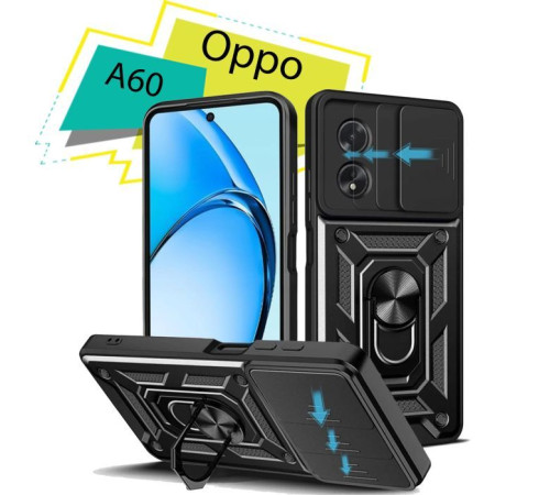 Чохол до мобільного телефона BeCover Military Oppo A60 Black (713078)