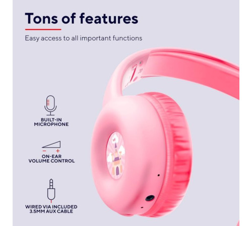 Навушники Trust Nouna Kids Wireless Pink (25274)