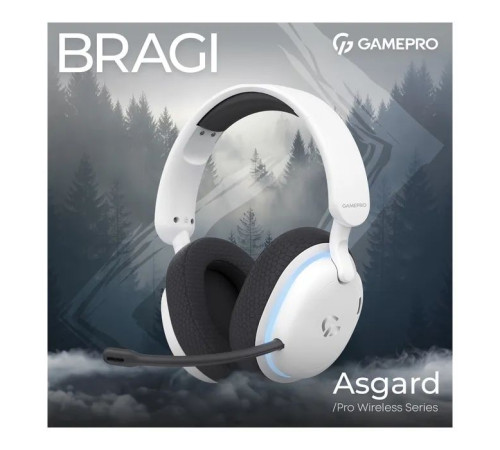 Навушники GamePro Asgard Bragi 7.1 RGB Tri-Mod White (HSW250W)