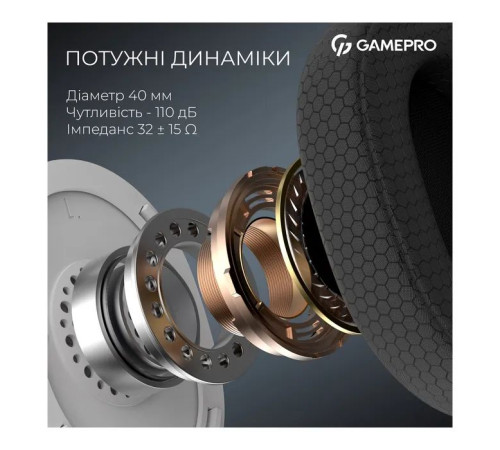 Навушники GamePro Asgard Bragi 7.1 RGB Tri-Mod White (HSW250W)