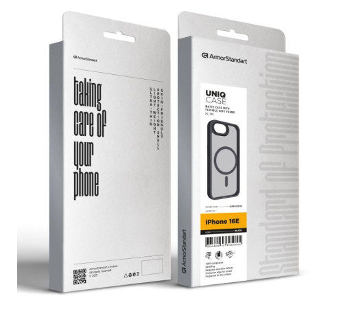 Чохол до мобільного телефона Armorstandart Uniq MagSafe Apple iPhone 16e Black (ARM83870)