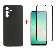 Чехол для мобильного телефона Dengos Kit Samsung Galaxy A26 Carbon + glass (Black) (DG-KM-137)