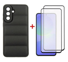 Чохол до мобільного телефона Dengos Kit Samsung Galaxy A36 Soft + 2 pcs glass (Black) (DG-CTG2P-13)