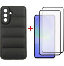 Чохол до мобільного телефона Dengos Kit Samsung Galaxy A36 Soft + 2 pcs glass (Black) (DG-CTG2P-13)
