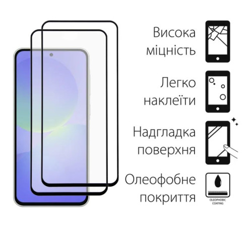 Чохол до мобільного телефона Dengos Kit Samsung Galaxy A36 Soft + 2 pcs glass (Black) (DG-CTG2P-13)