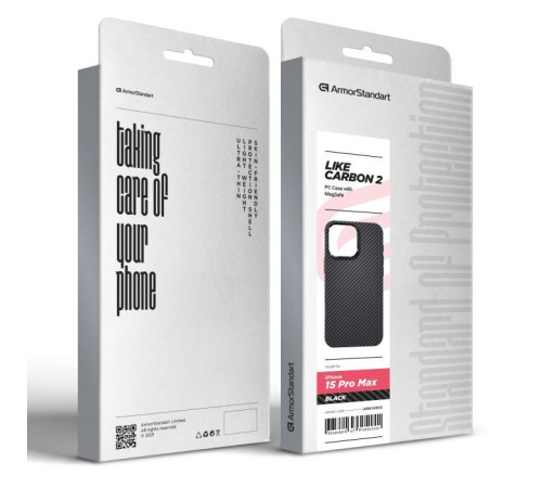 Чохол до мобільного телефона Armorstandart LikeCarbon2 MagCase для Apple iPhone 15 Pro Max Black (ARM83805)