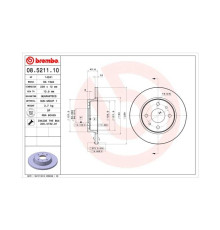 Гальмівний диск Brembo 08.5211.10