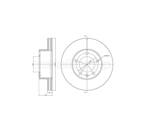 Гальмівний диск METELLI 23-0532C