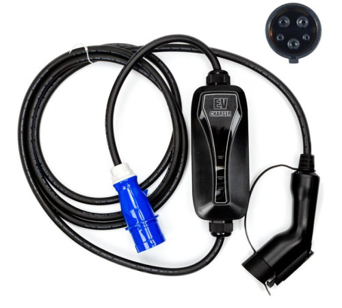 Зарядное устройство для электромобиля HiSmart Type 1-CEE, 6-32A, 7.2кВт, 1 фазное, 5м (EV200030)