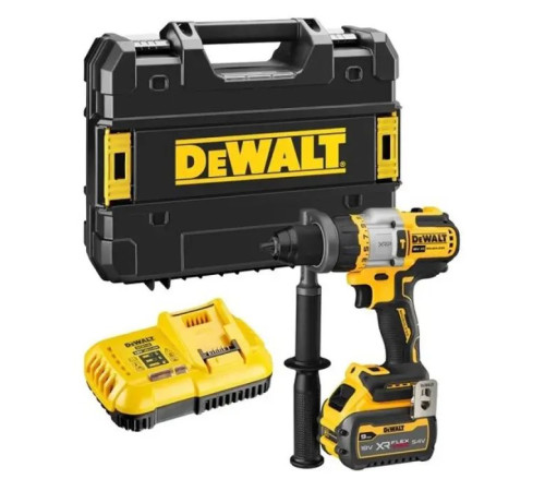 Шуруповерт DeWALT XR Li-lon 18 В, 2 АКБ + ЗП, кейс TSTAK (DCD999X1)