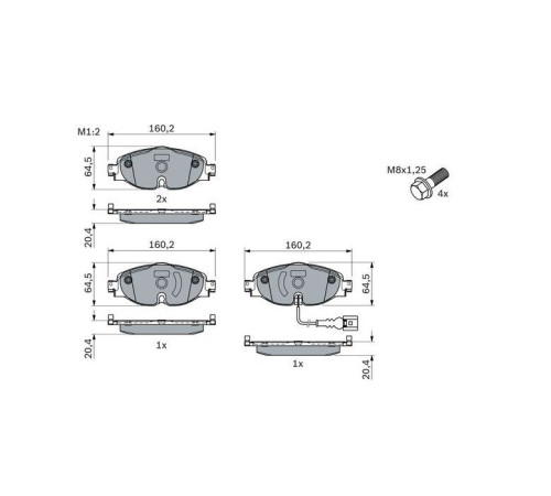 Гальмівні колодки Bosch 0 986 494 660