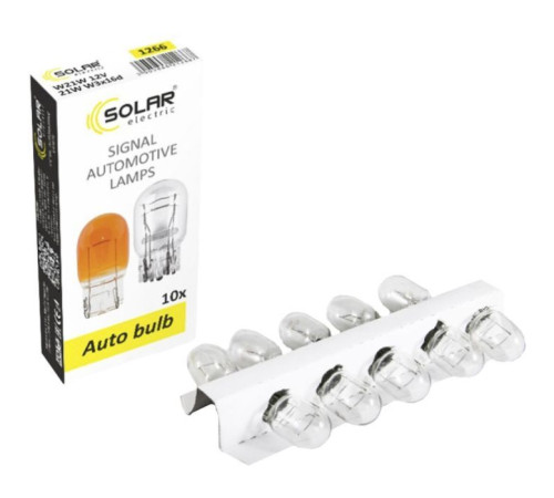 Автолампа SOLAR W21W 12V W3x16d (1266)