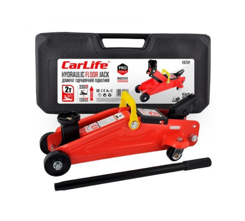 Домкрат CarLife підкатний 2т, 130-330мм (FJ575P)