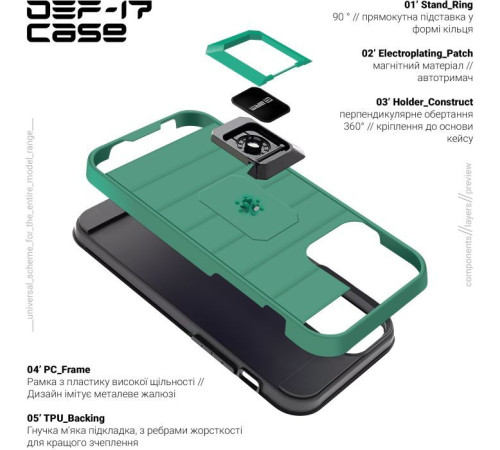 Чохол до мобільного телефона Armorstandart DEF17 case Apple iPhone 12 Pro Max Military Green (ARM61337)