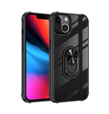 Чохол до мобільного телефона Drobak Magnetic Ring Case with Airbag Apple iPhone 12 Pro Max Black (707018)