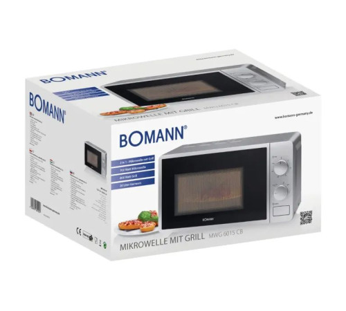 Микроволновая печь Bomann MWG 6015 CB silver (MWG6015CB silver)