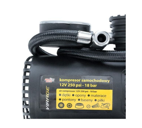 Автомобільний компресор VIRAGE 12V 250 Psi 18 Атм (93-015)