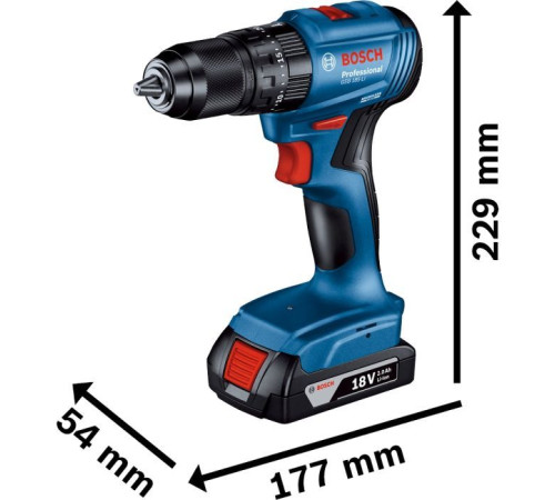 Шуруповерт Bosch GSB 185-LI, 2х2.0 Ah, ЗП GAL 18V-20, кейс (0.601.9K3.100)