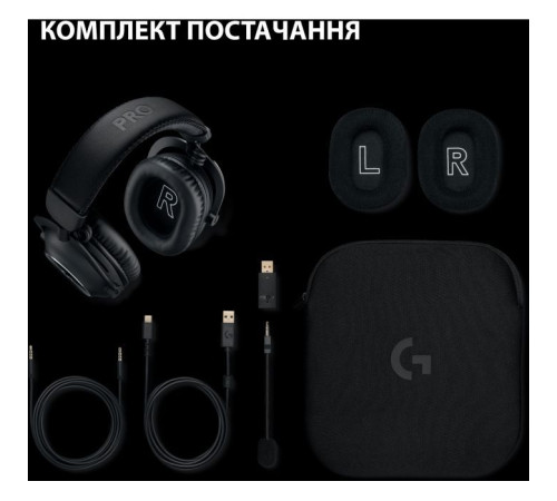 Навушники Logitech G Pro X 2 Lightspeed Wireless Black (981-001263)
