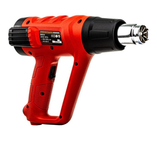 Будівельний фен GTM HG2000EM, 2000Вт, 80-600С, 300/500л/хв, LCD-дисплей (HG2000EM)