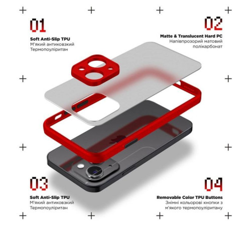 Чохол до мобільного телефона Armorstandart Frosted Matte Samsung M34 5G (M346) Red (ARM69713)