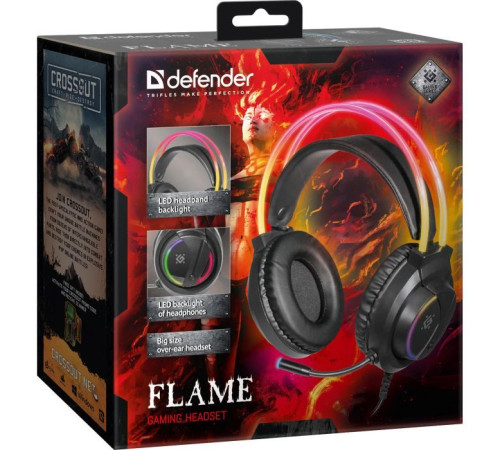 Навушники Defender Flame RGB Black (64555)