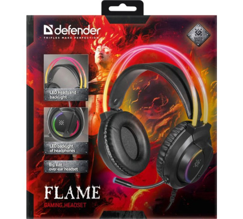 Навушники Defender Flame RGB Black (64555)